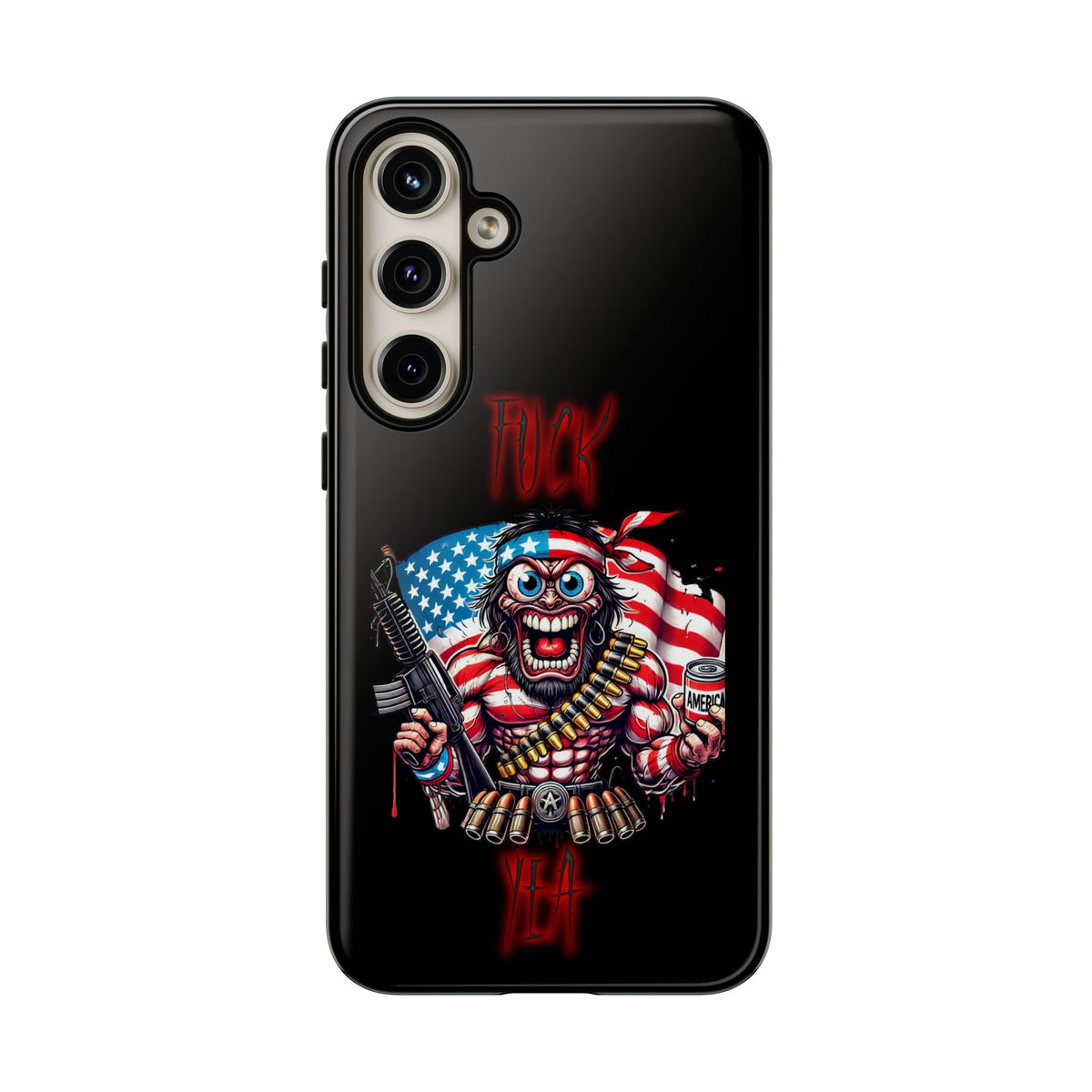 Phone Case — American Flag Skull Soldier Design (Tough Cases)