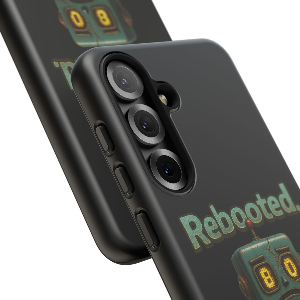 Phone Case — 'Rebooted. Still Awkward.' Retro Robot Protective Cover