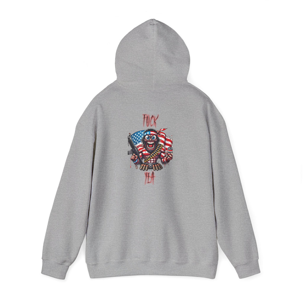 Patriotic Skull & Flag Hoodie – American Eagle Skeleton Graphic Sweatshirt