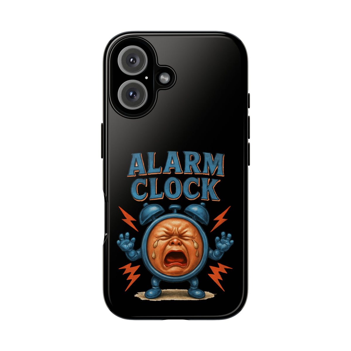 Phone Case — "Alarm Clock" Retro Screaming Clock Protective Cover