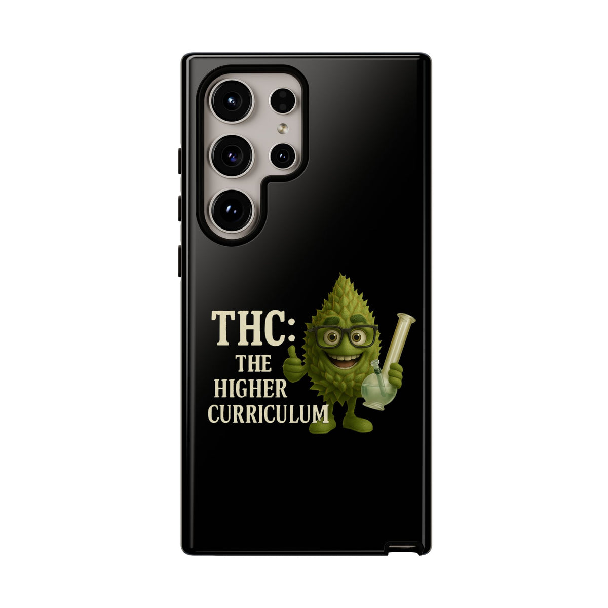 THC The Higher Curriculum Phone Case – Funny Cannabis Nug Cartoon iPhone Case