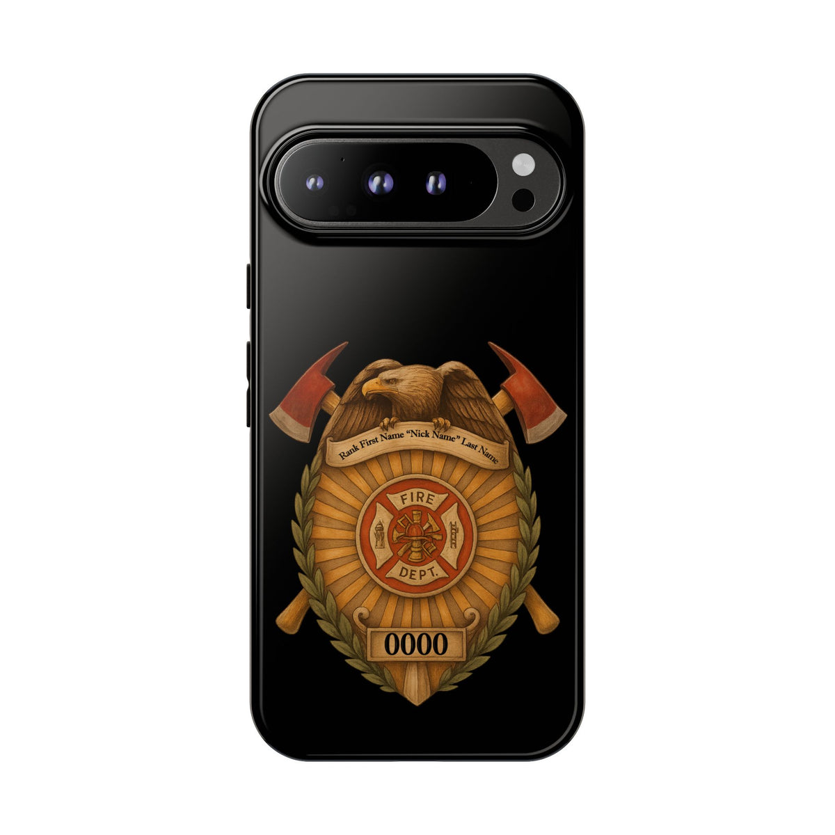 Firefighter Badge Phone Case — Tough Cases Customizable Emblem Design