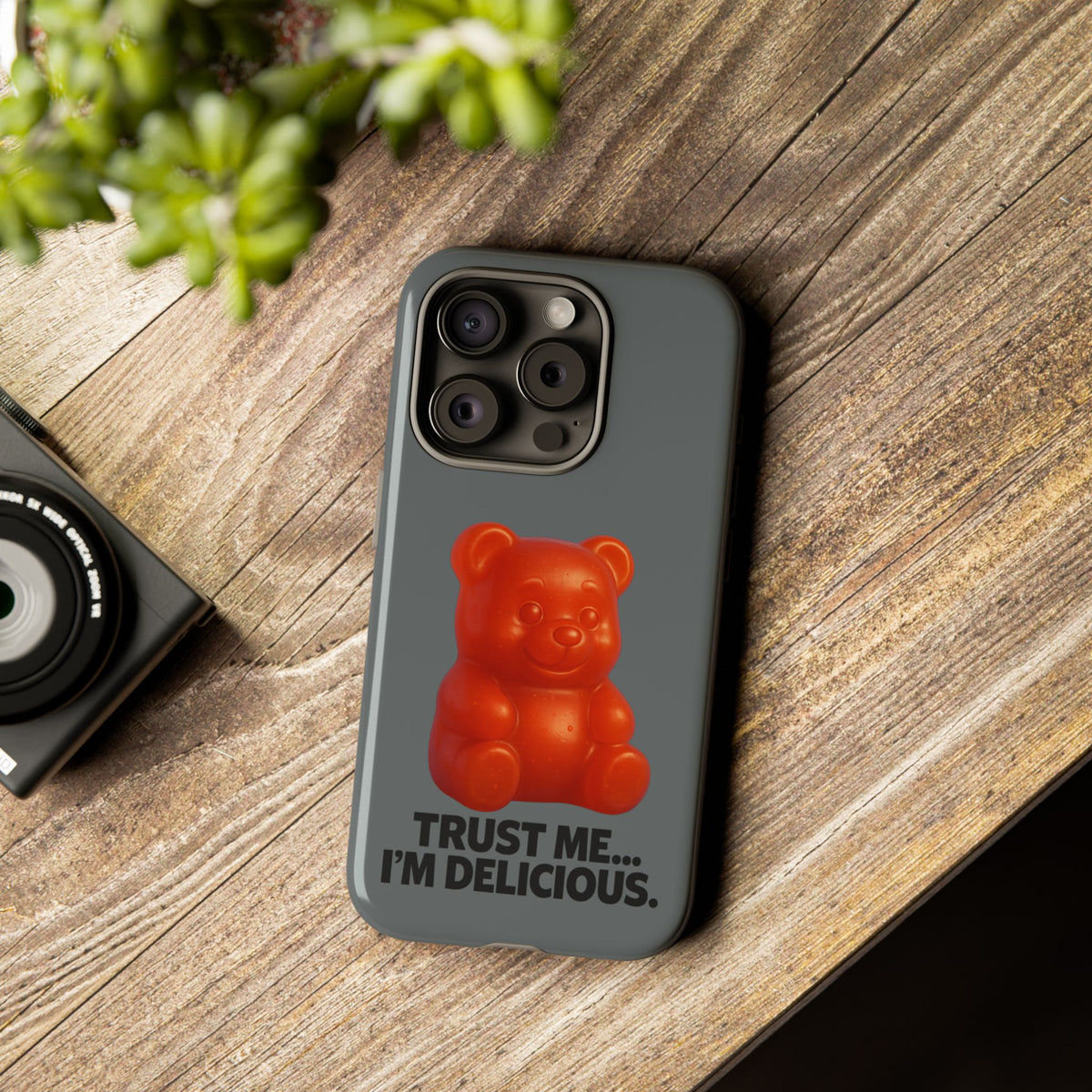 Phone Case — Red Gummy Bear 'Trust Me... I'm Delicious' Protective Case