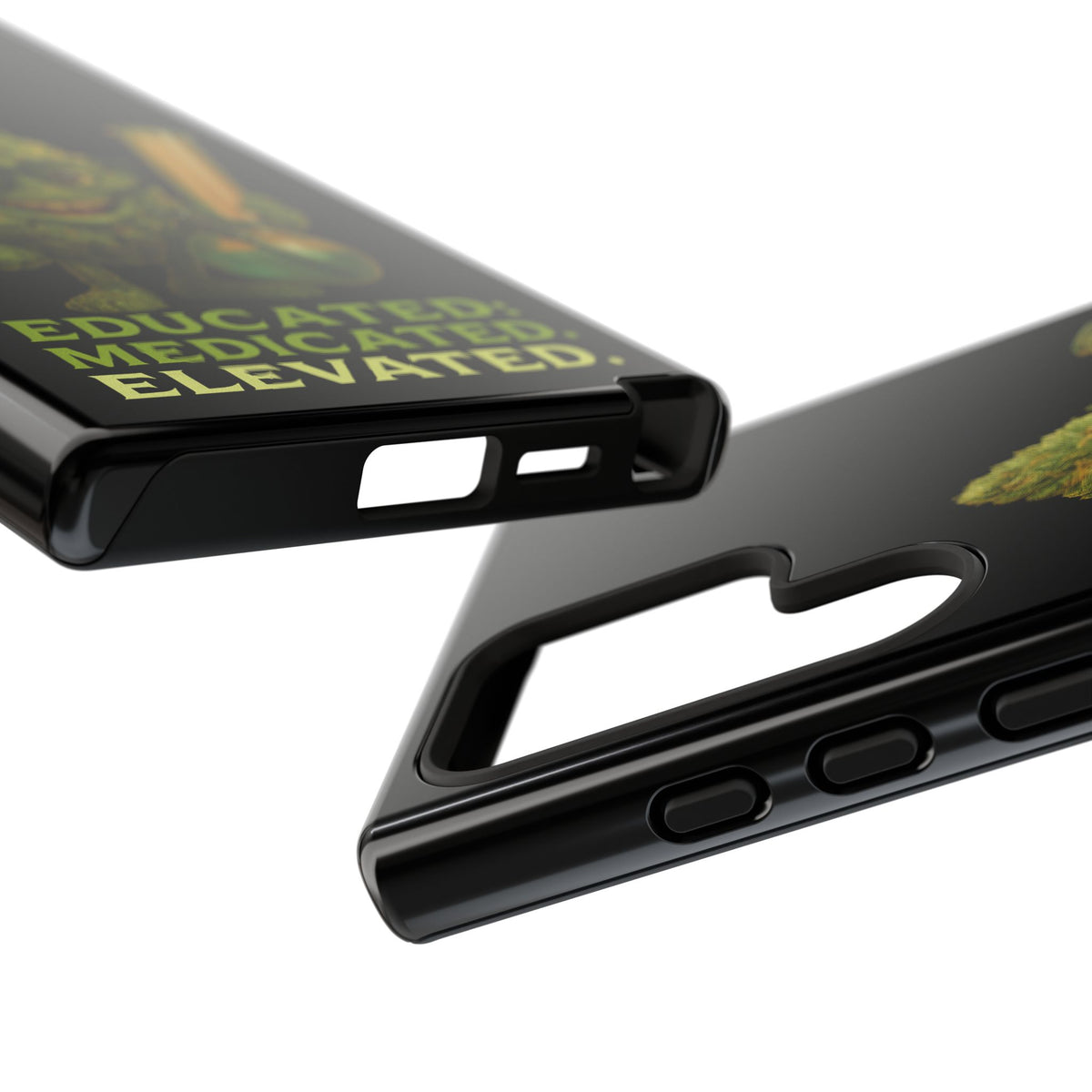 Phone Case — "Educated. Medicated. Elevated." Cute Bud Scientist Design