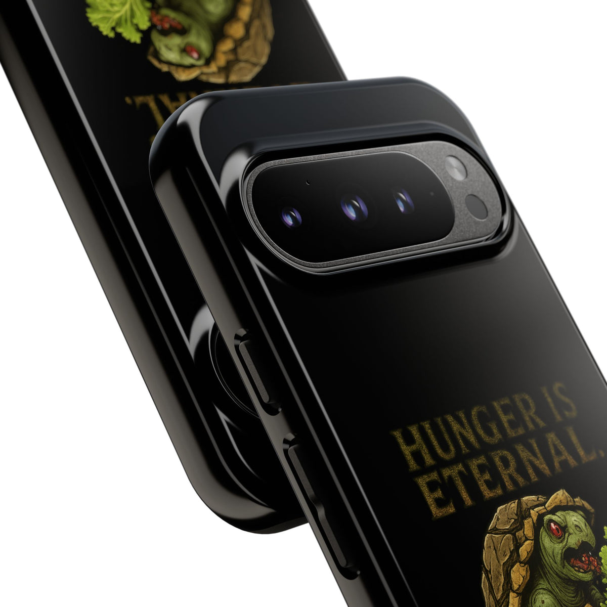 Phone Case — "Hunger Is Eternal, Your Fingers Are Optional" Turtle Monster Design
