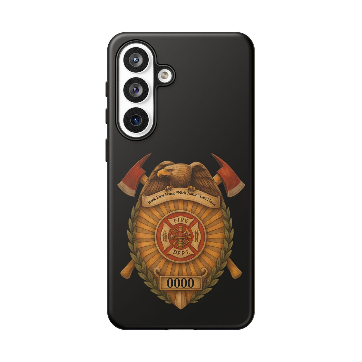 Firefighter Badge Phone Case — Tough Cases Customizable Emblem Design