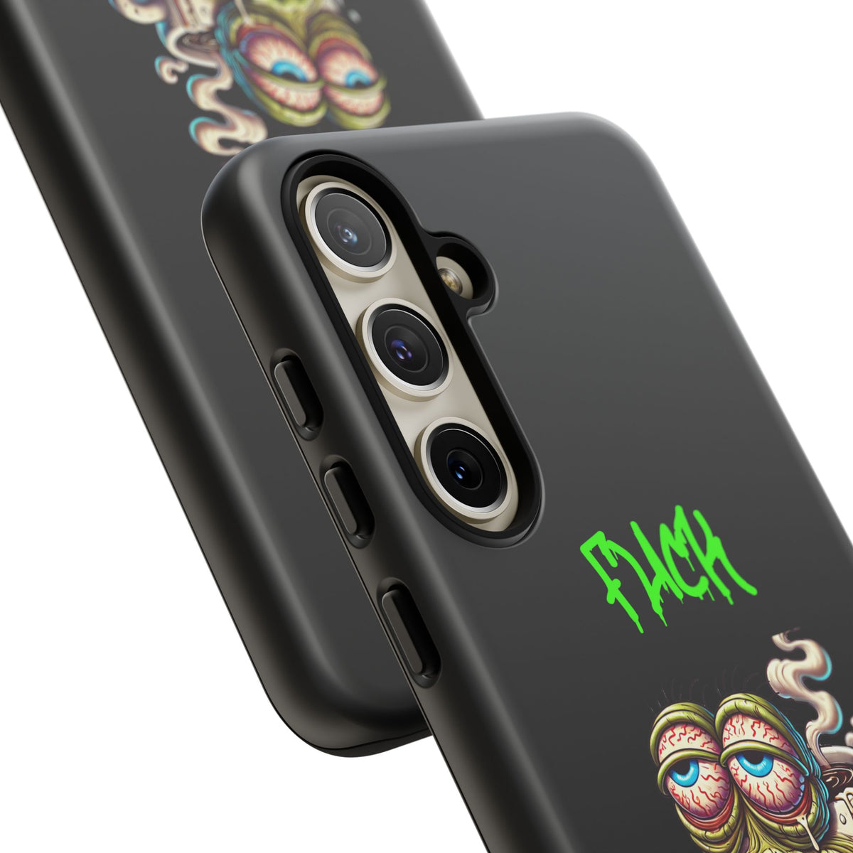 Phone Case — "F*** Monday" Grotesque Coffee Monster Shock Art