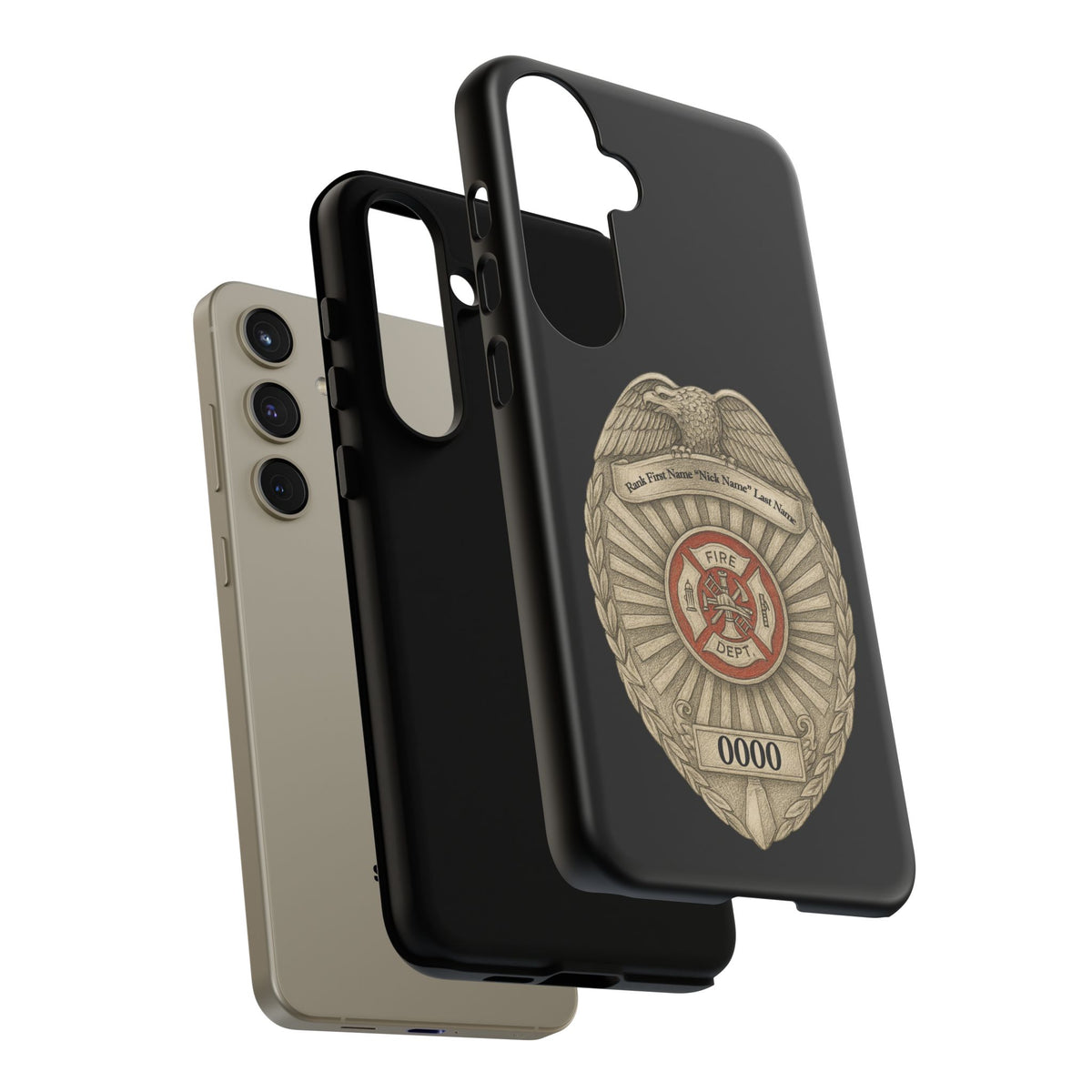 Firefighter Badge Phone Case – Personalized Dept. Emblem Tough Case