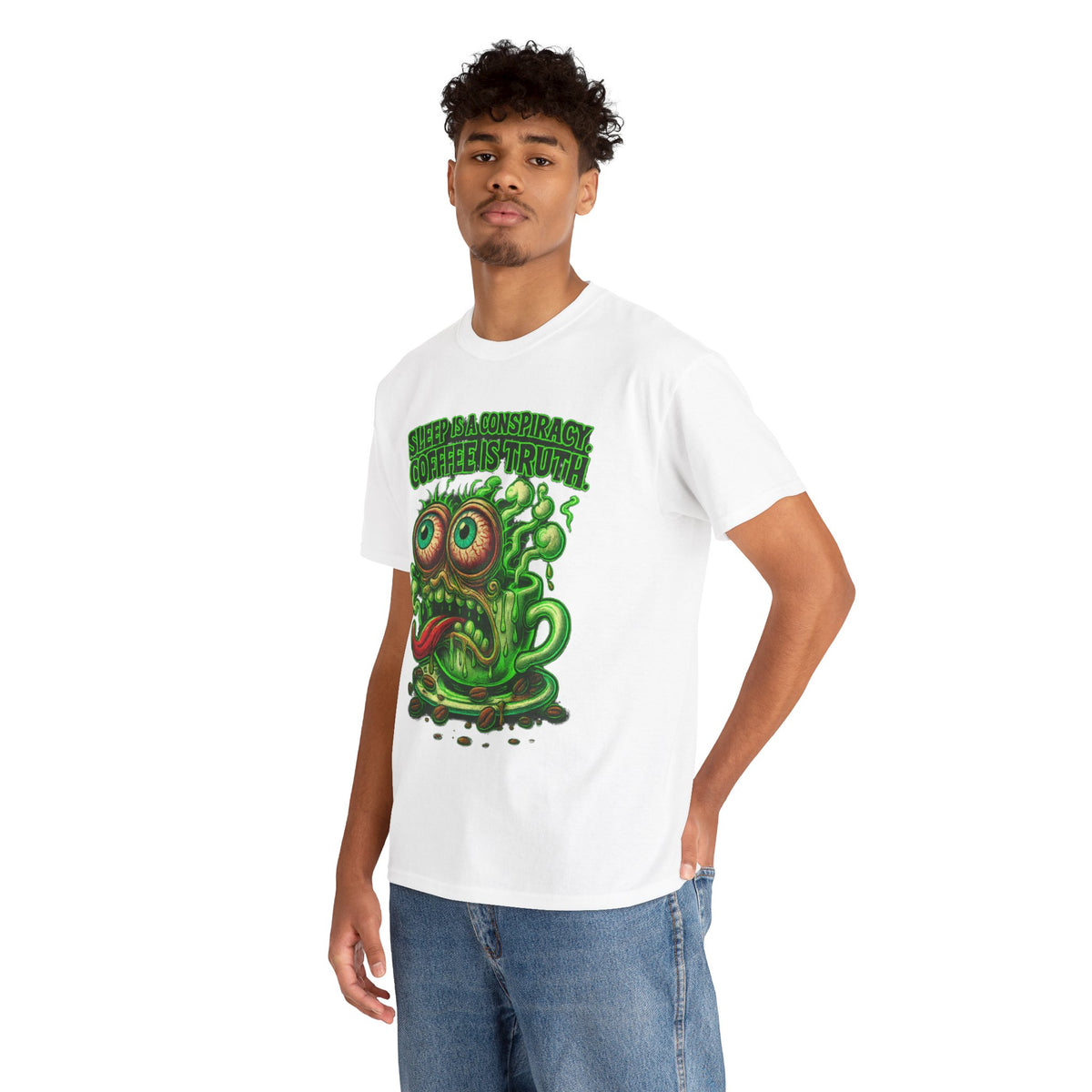 Sleep is a Conspiracy – Coffee is Truth T-Shirt