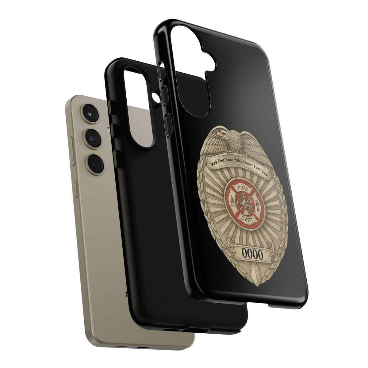 Firefighter Badge Phone Case – Personalized Dept. Emblem Tough Case