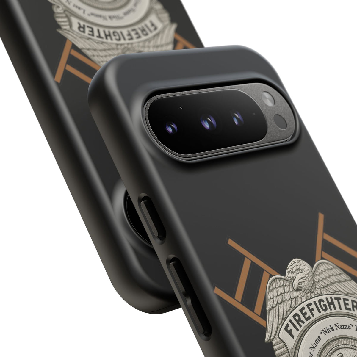Firefighter Badge Tough Phone Case — Firefighter Helmet & Ladders Protective Case