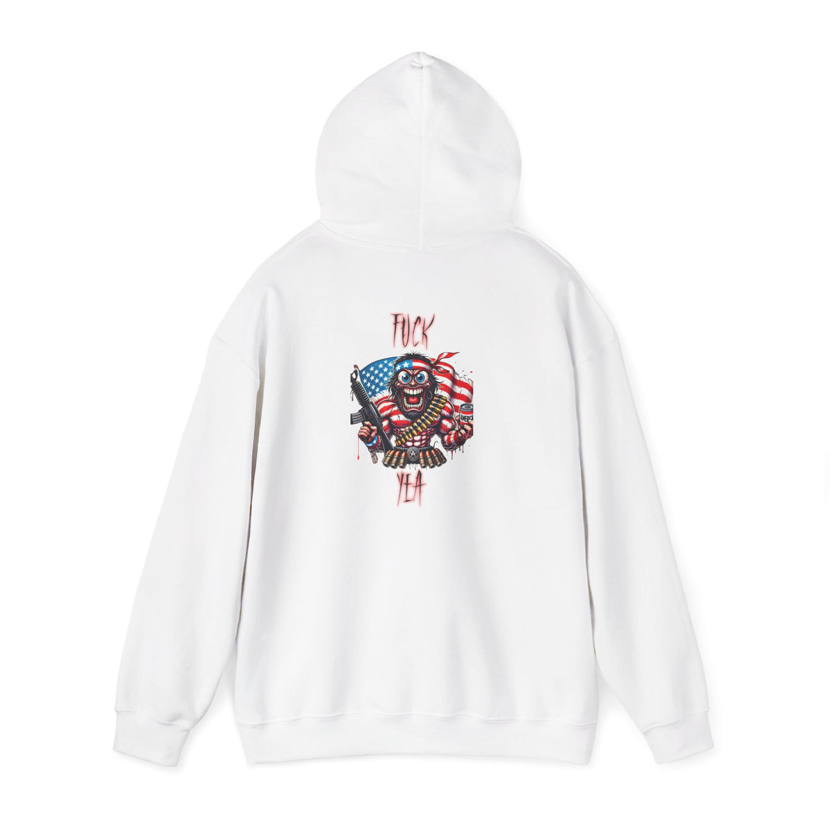 Patriotic Skull & Flag Hoodie – American Eagle Skeleton Graphic Sweatshirt