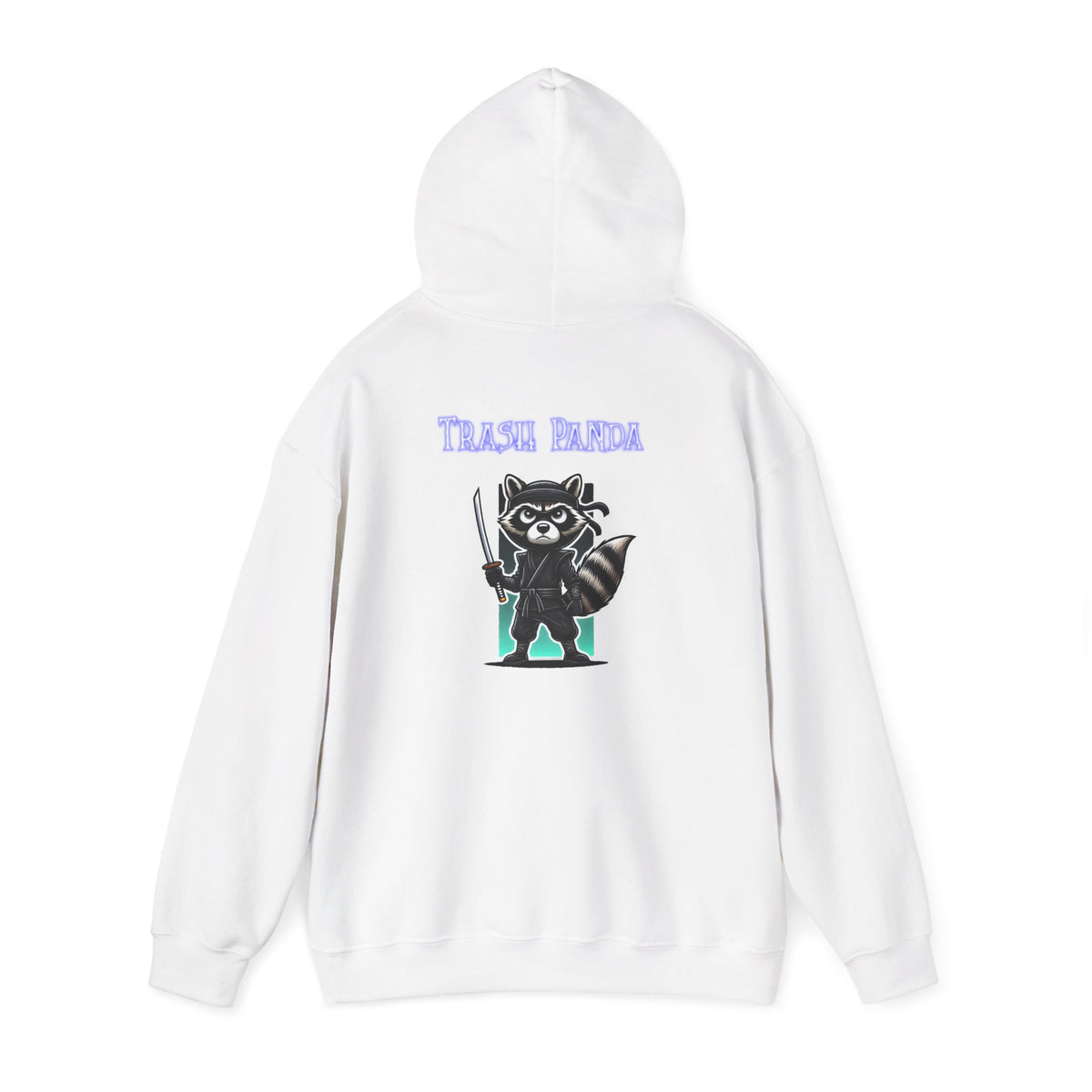 Raccoon Samurai Hoodie — "Trash Panda" Graphic Hooded Sweatshirt