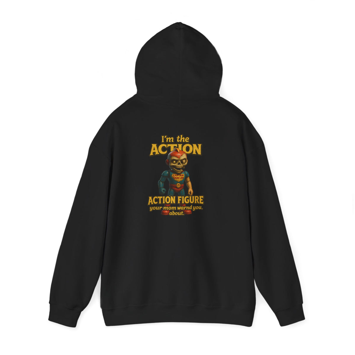 Action Figure Hoodie – Retro Toy Gamer Graphic Pullover
