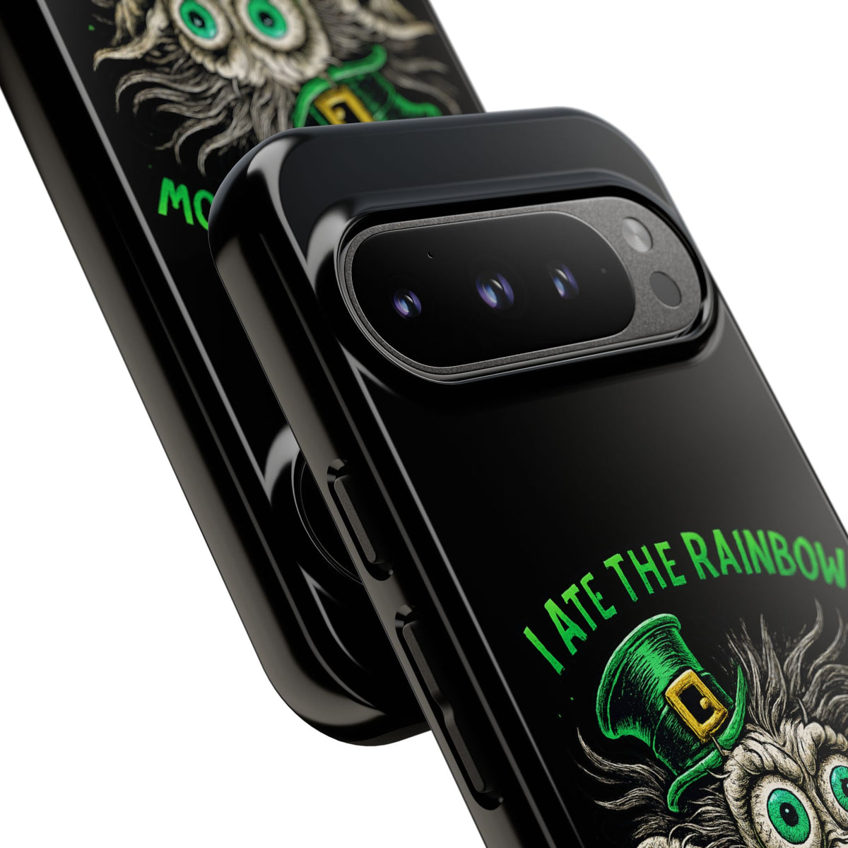 St. Patrick's Horror Phone Case — "I Ate the Rainbow, The Gold Screamed" Lucky Goblin Design