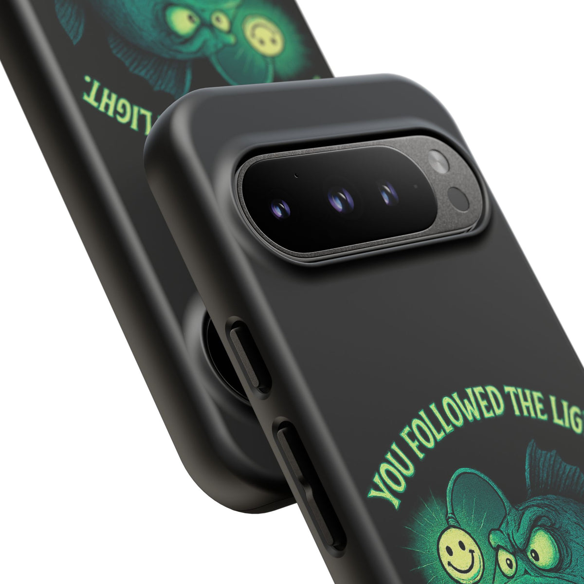 Anglerfish Phone Case – “You Followed The Light, That’s On You” Glow Horror Protective Case