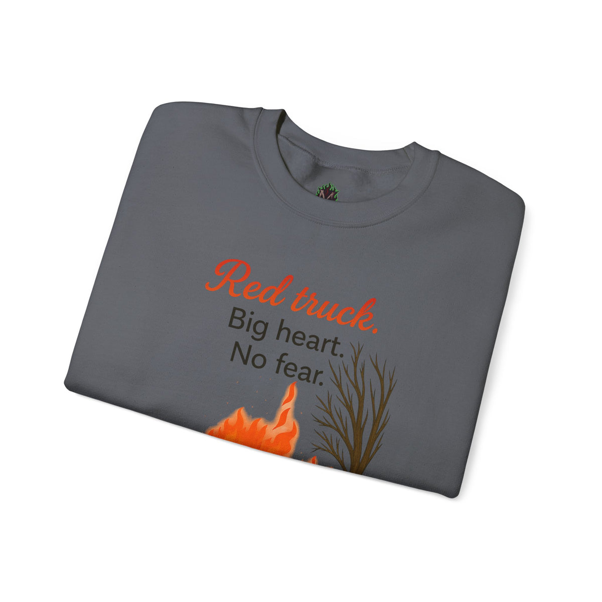 Red Truck Big Heart No Fear Crewneck Sweatshirt