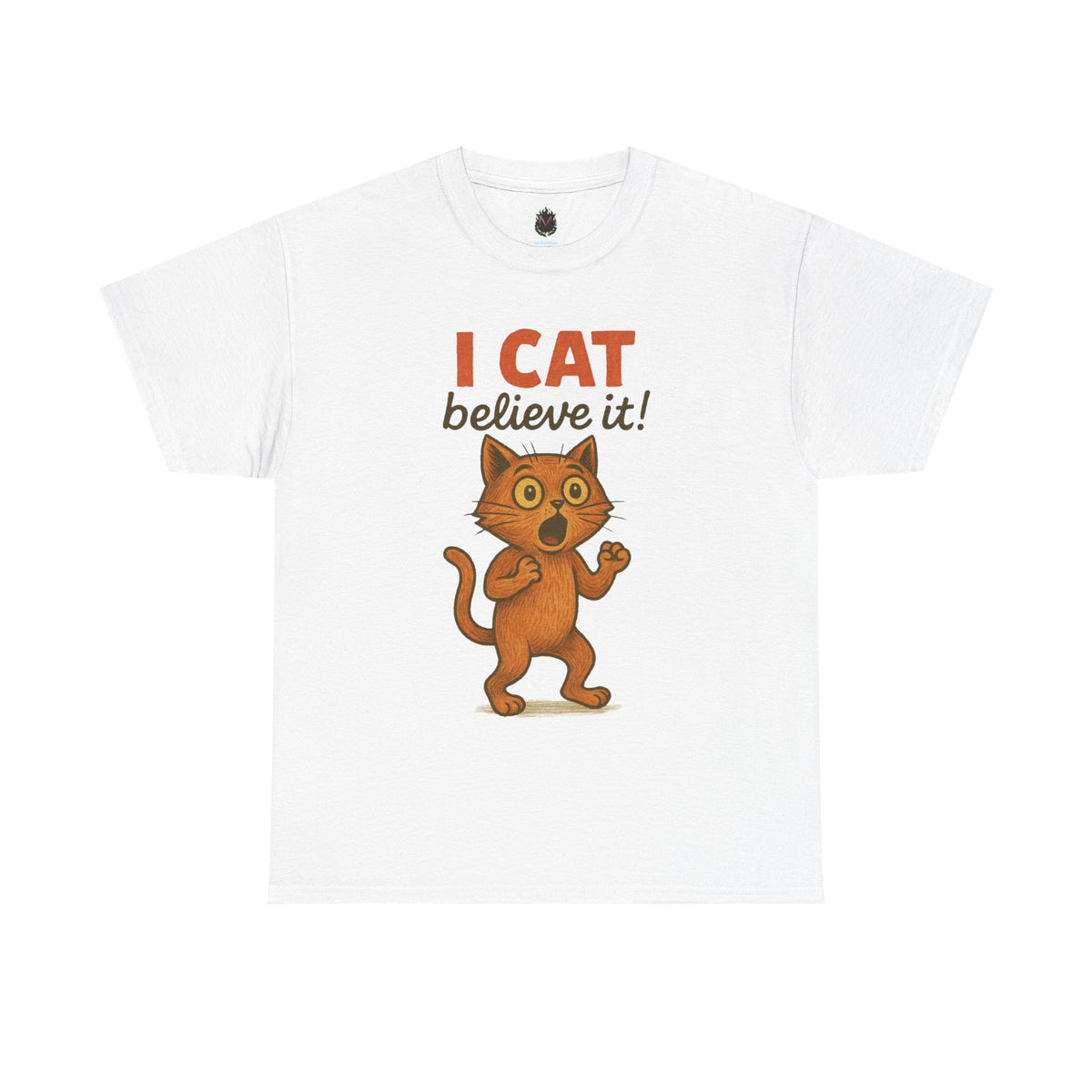 I CAT Believe It! – Funny Cartoon Cat Pun T-Shirt