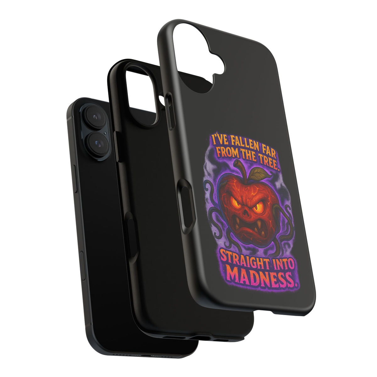 Phone Case — 'I've Fallen Far From the Tree, Straight Into Madness' Pumpkin Horror Design