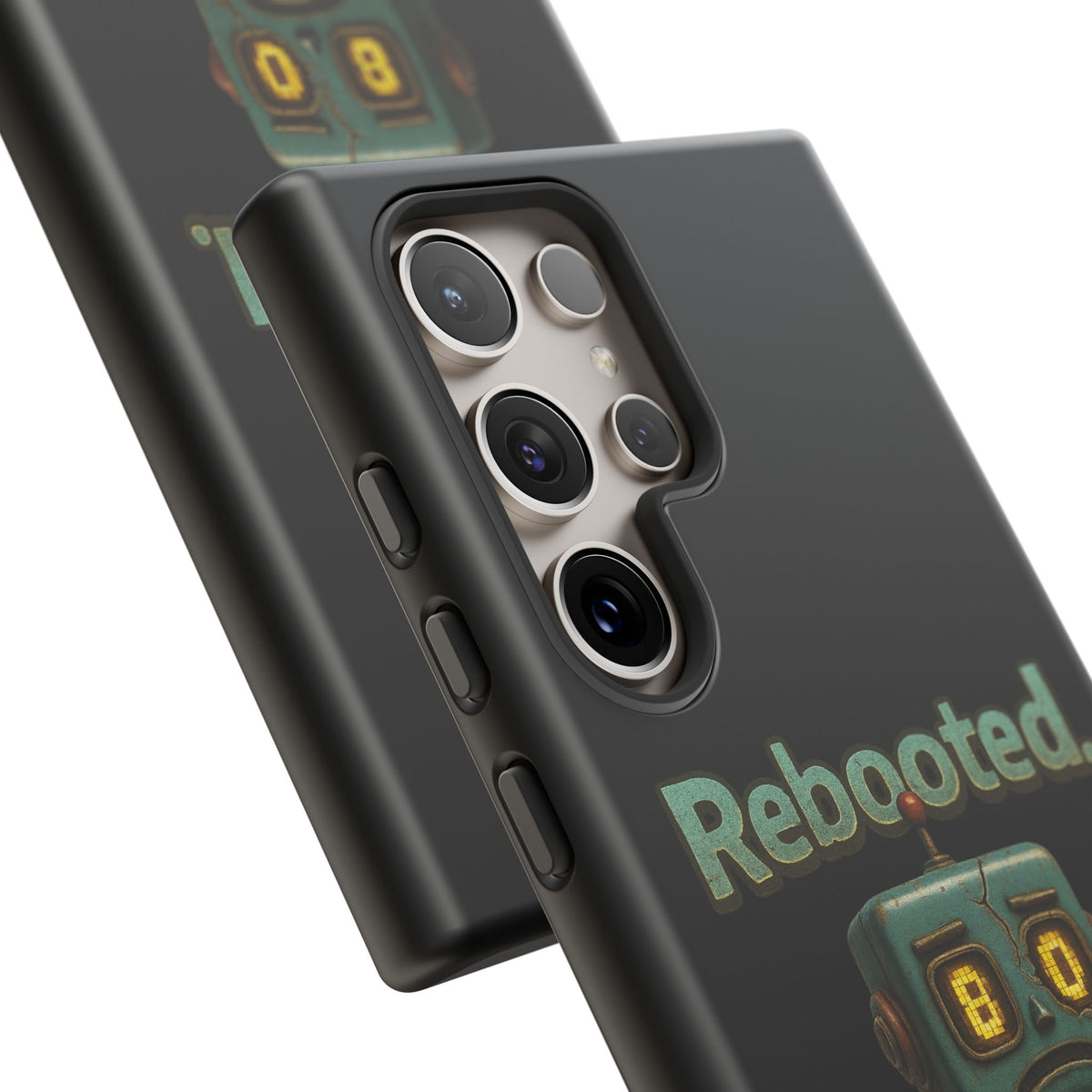 Phone Case — 'Rebooted. Still Awkward.' Retro Robot Protective Cover