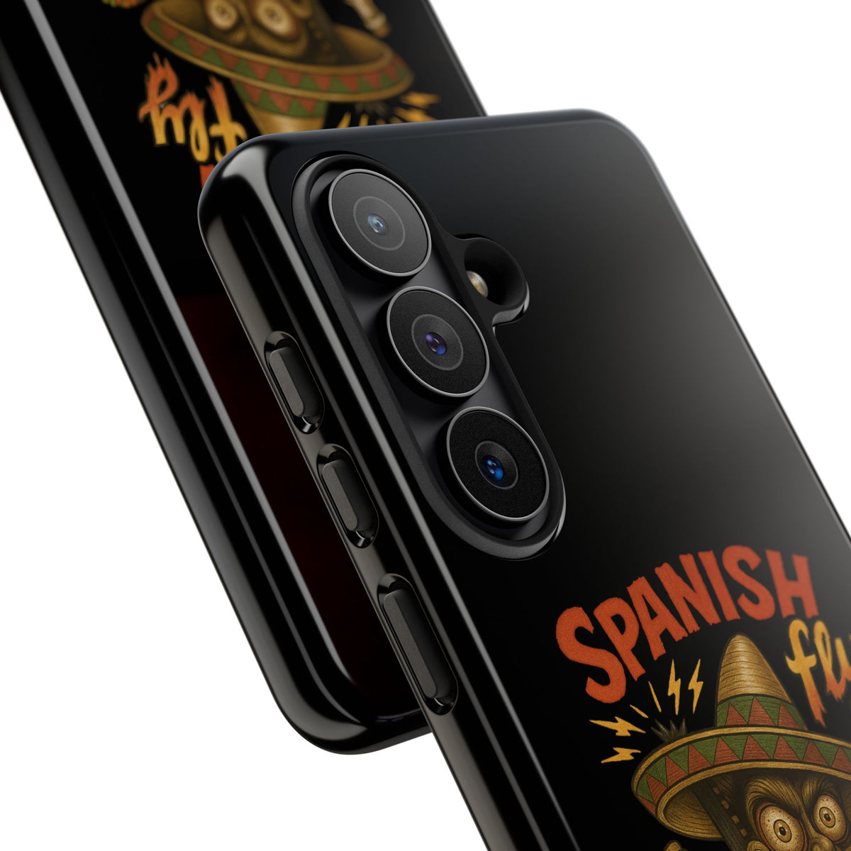 Spanish Fly Tough Phone Case — Retro Skull Sombrero Design