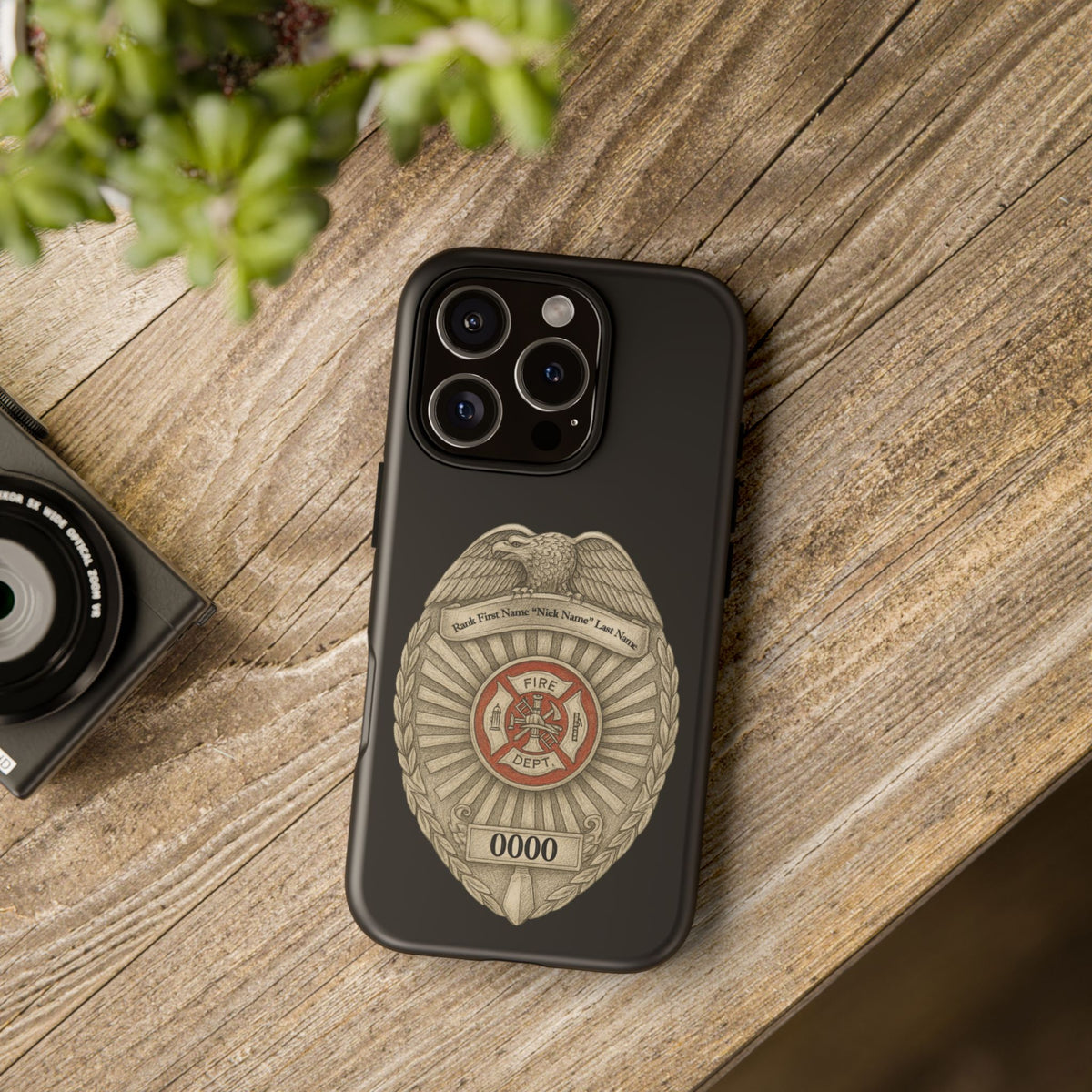 Firefighter Badge Phone Case – Personalized Dept. Emblem Tough Case