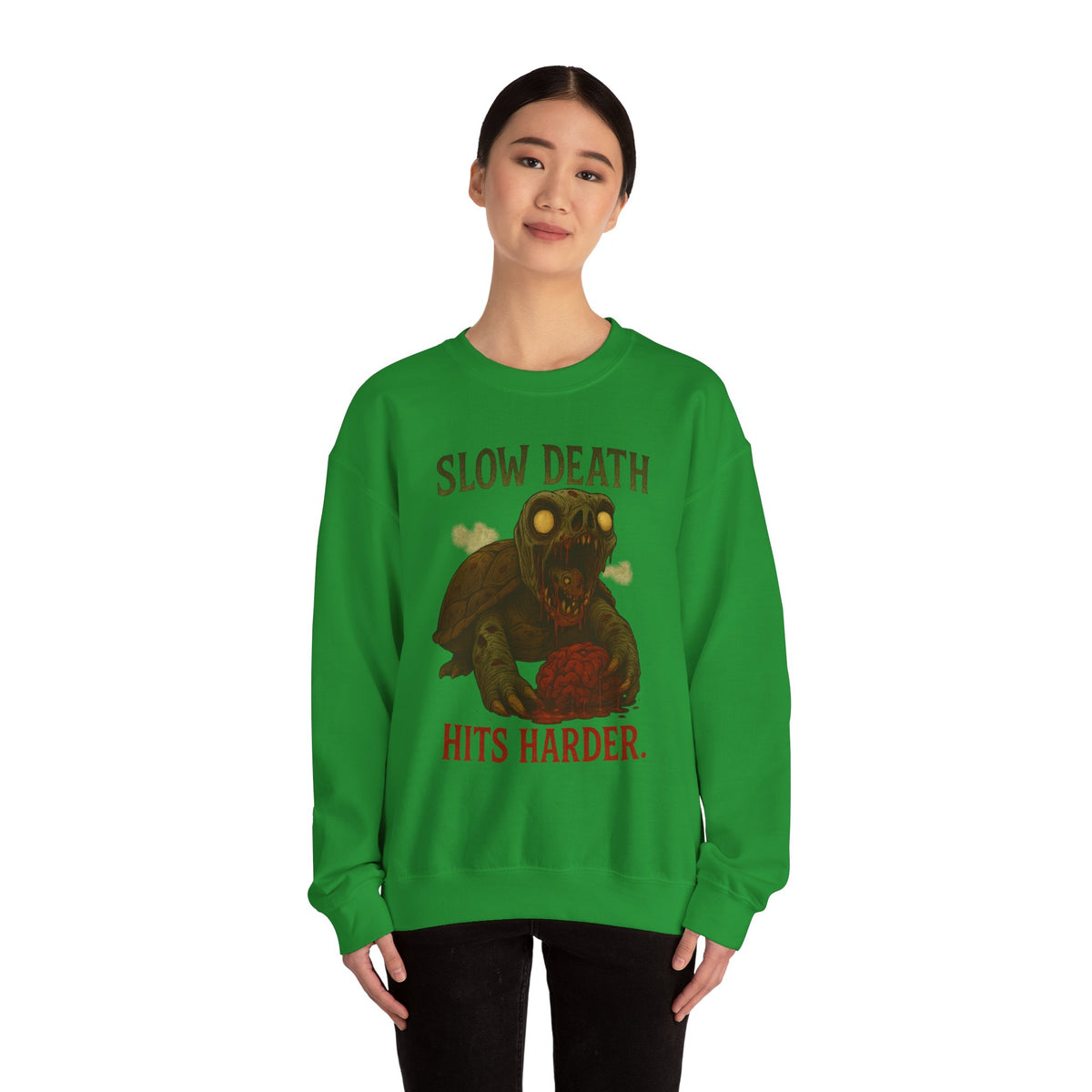 Slow Death Hits Harder – Undead Turtle Sweatshirt