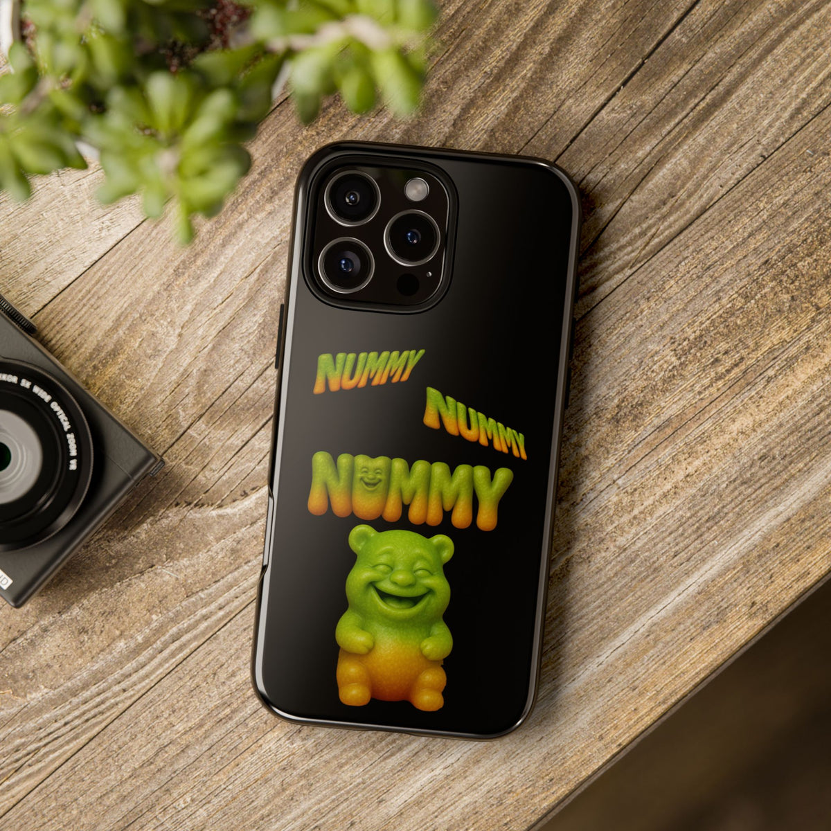 Nummy Gummy Phone Case — Cute Retro Green Gummy Bear Protective Case