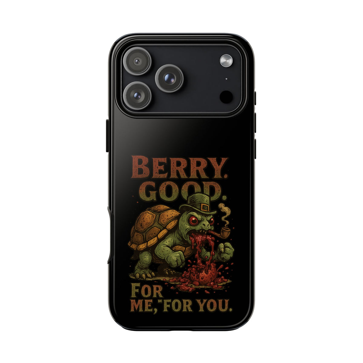 Phone Case — 'Berry Good' Zombie Turtle Graphic Tough Protective Case