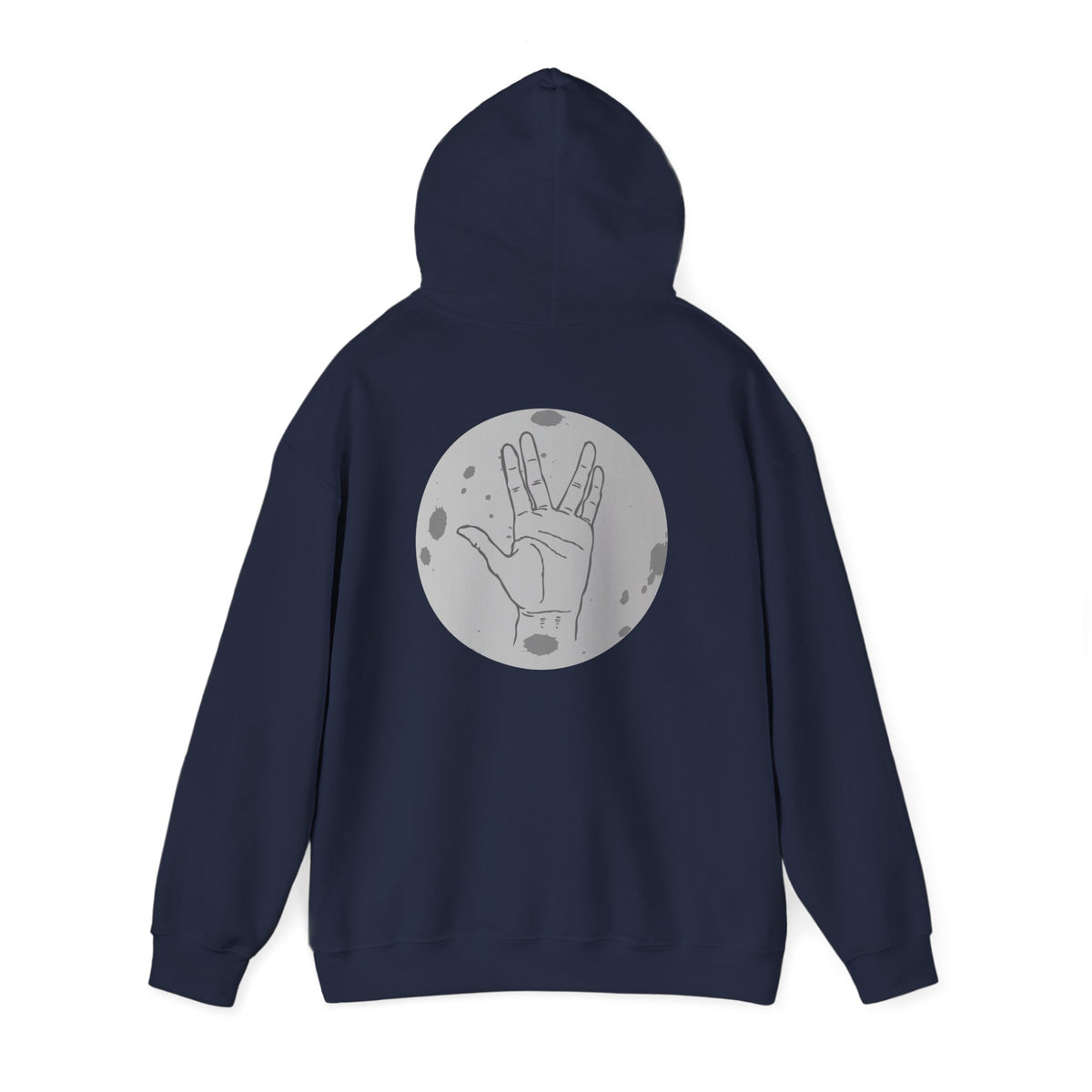 Vulcan Salute Hoodie — Retro Space Hand Graphic Pullover