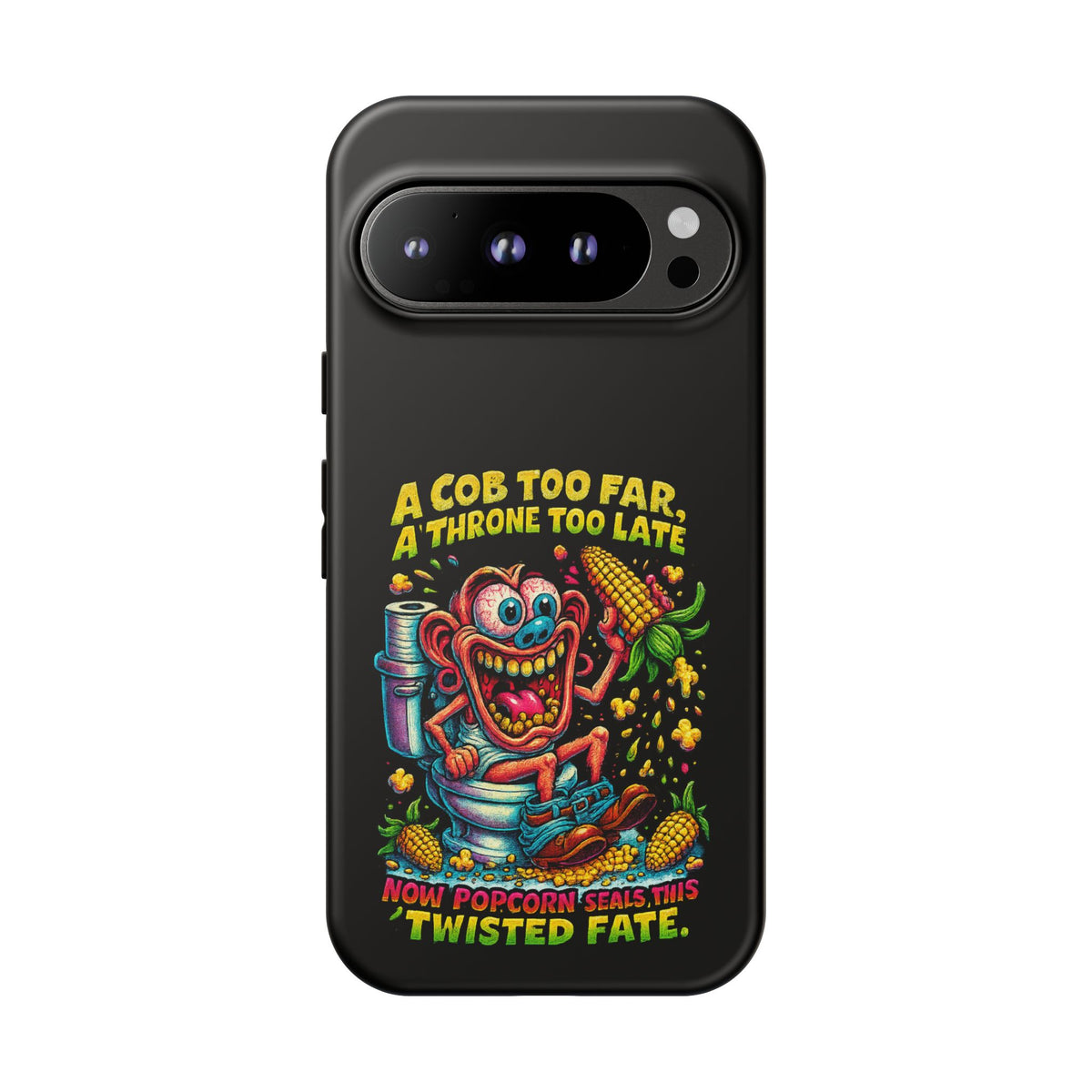 Phone Case — "A Cob Too Far" Popcorn Horror Design