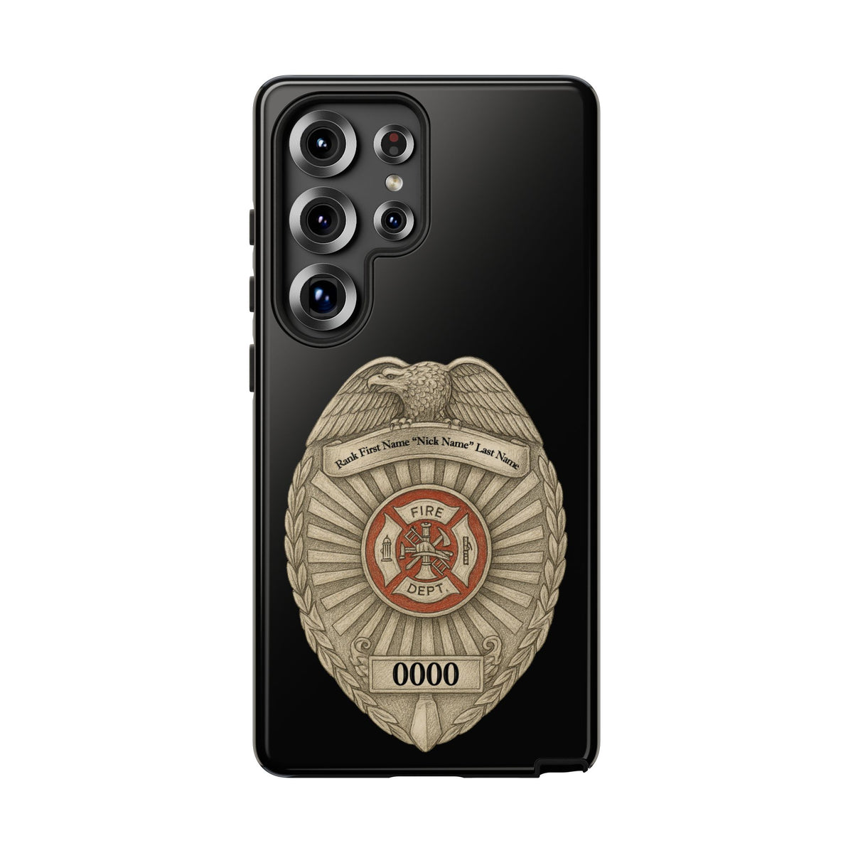 Firefighter Badge Phone Case – Personalized Dept. Emblem Tough Case