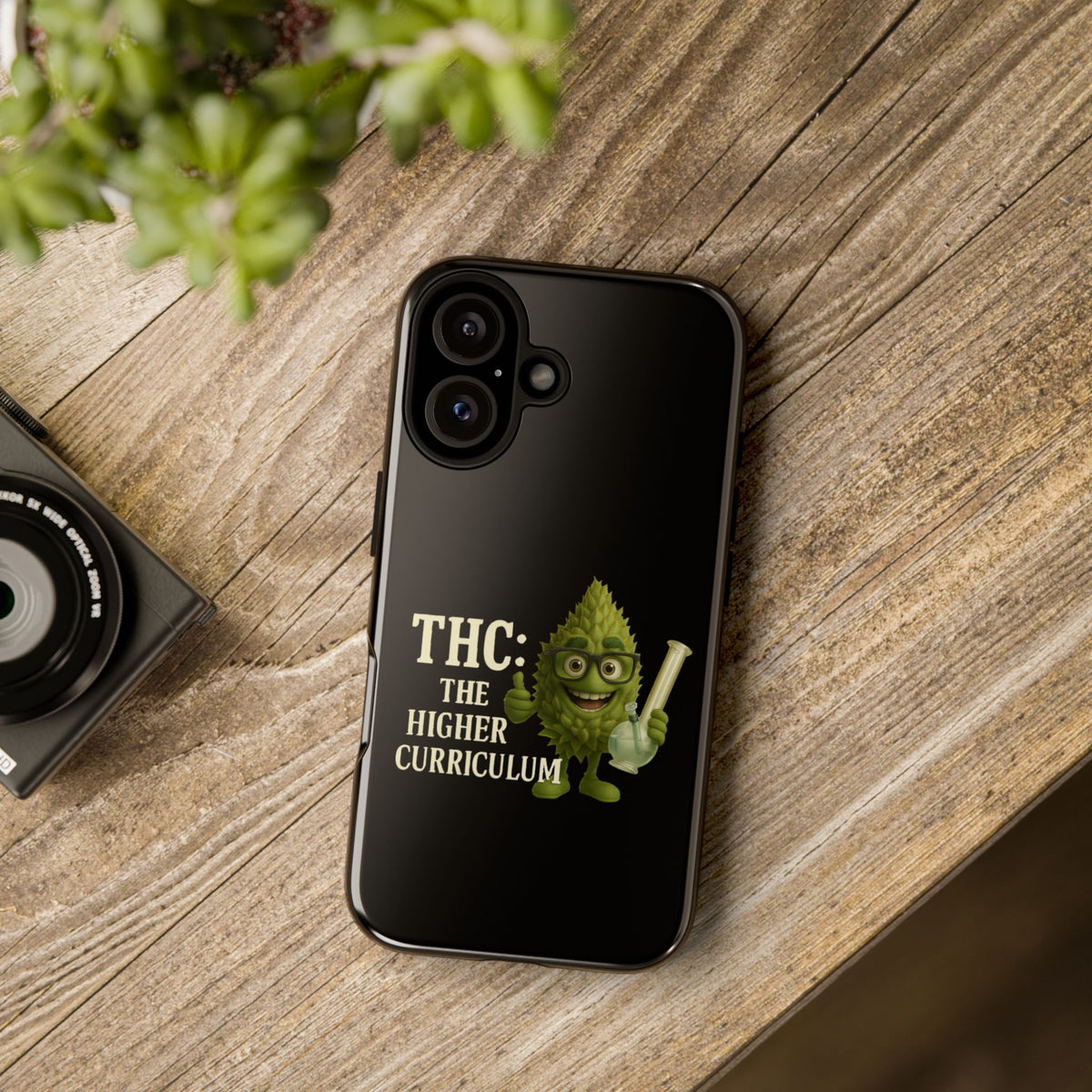 THC The Higher Curriculum Phone Case – Funny Cannabis Nug Cartoon iPhone Case