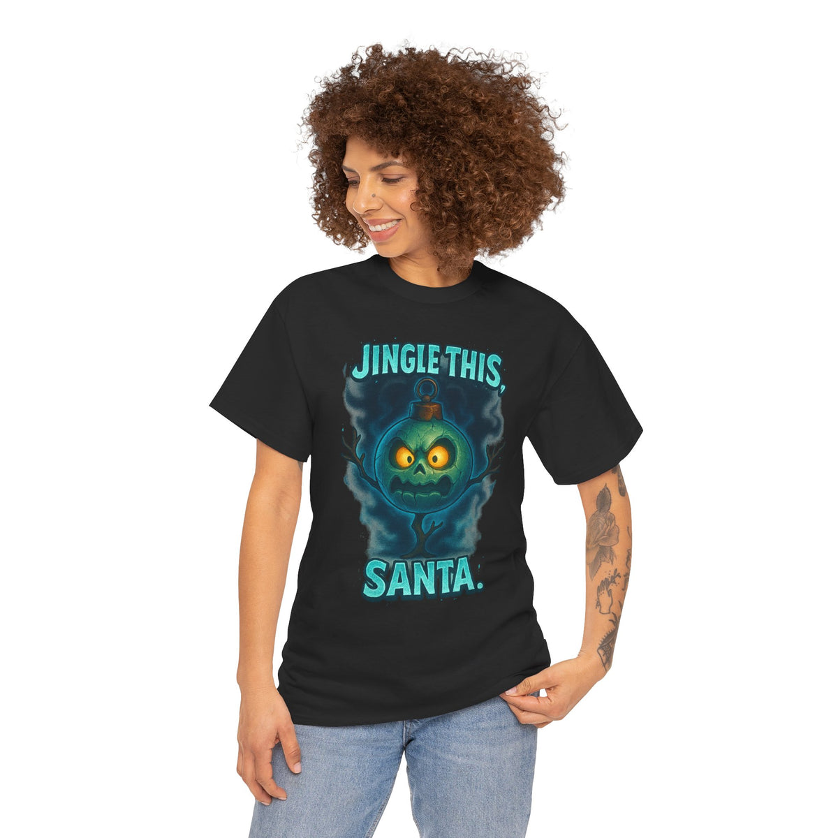 Jingle This Santa T-Shirt | Spooky Christmas Skull Design