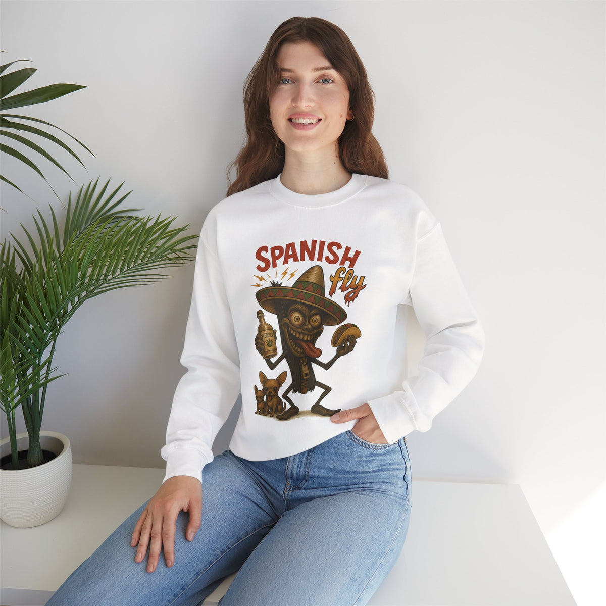 Spanish Fly Crewneck – Tequila & Taco Mayhem Edition