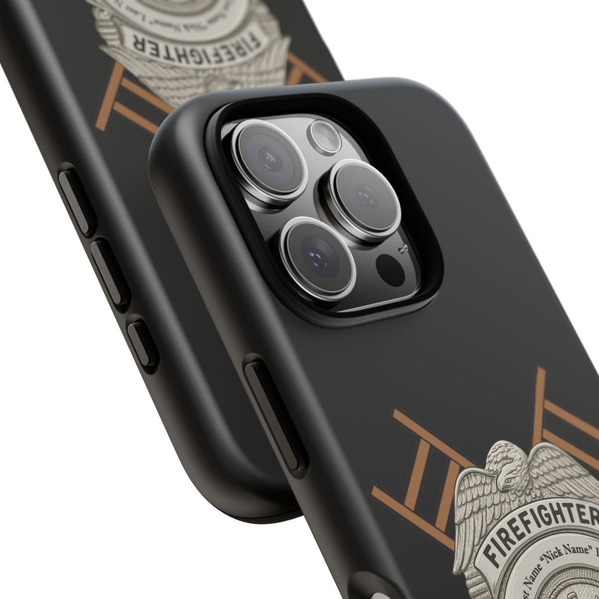 Firefighter Badge Tough Phone Case — Firefighter Helmet & Ladders Protective Case