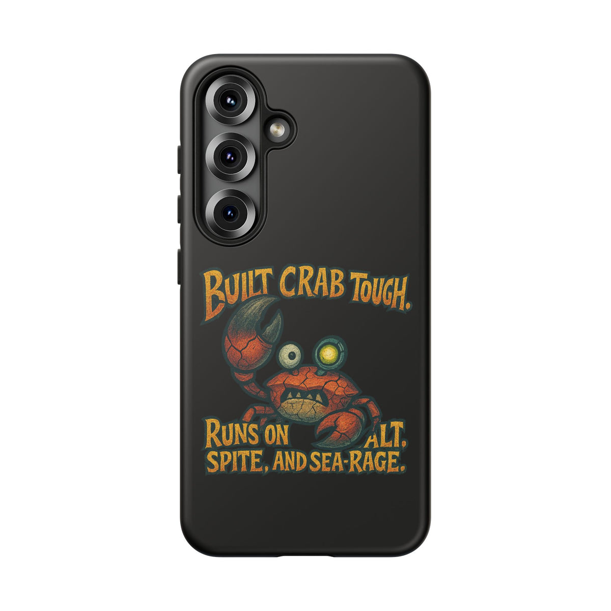 Phone Case - "Built Crab Tough" Funny Crab Graphic Protective Case