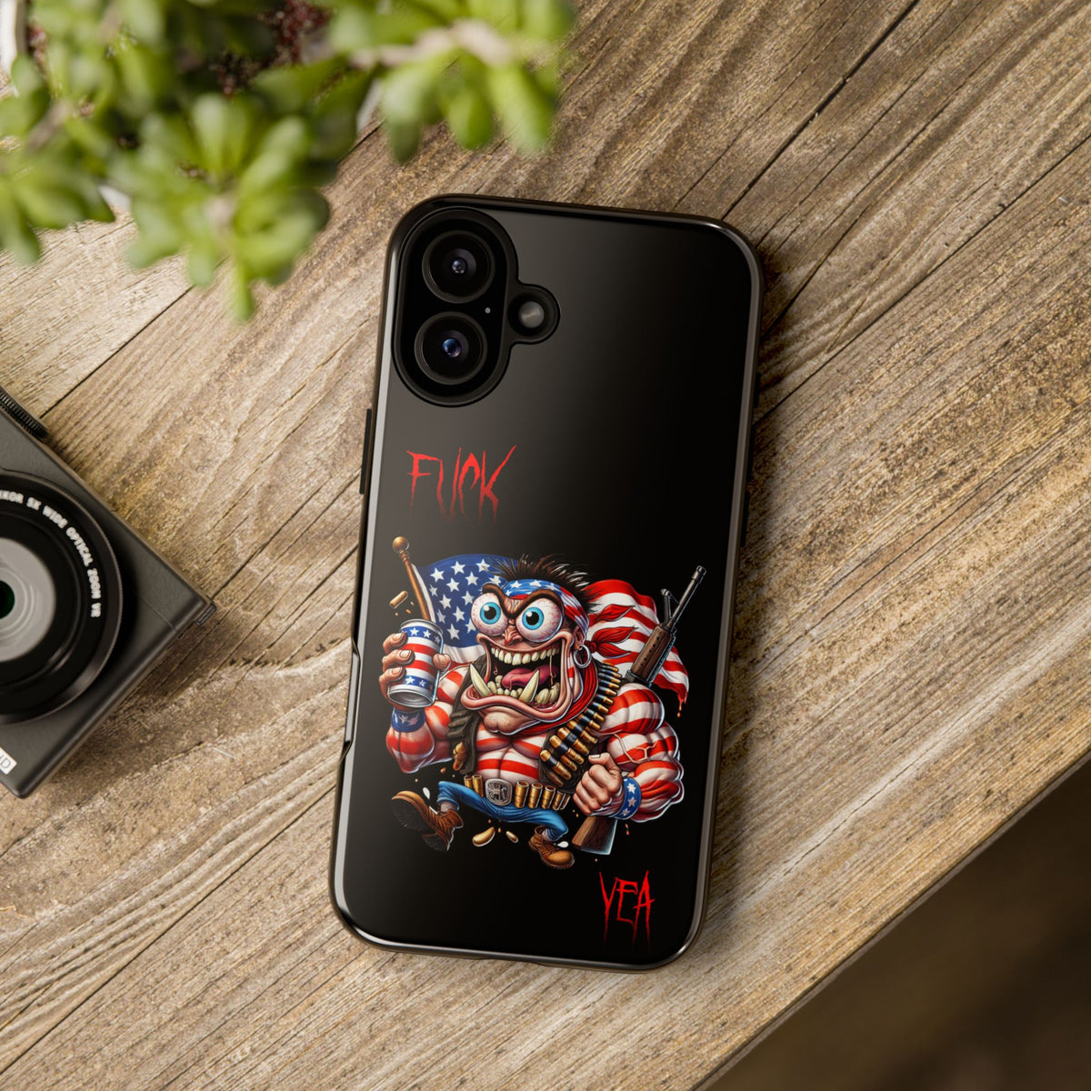 Patriotic Madman Phone Case — 'Funk Yea' USA Flag Tough Case