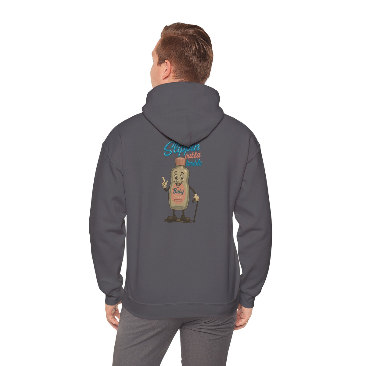 Slippin’ Outta Trouble Hoodie – Blue Script Edition