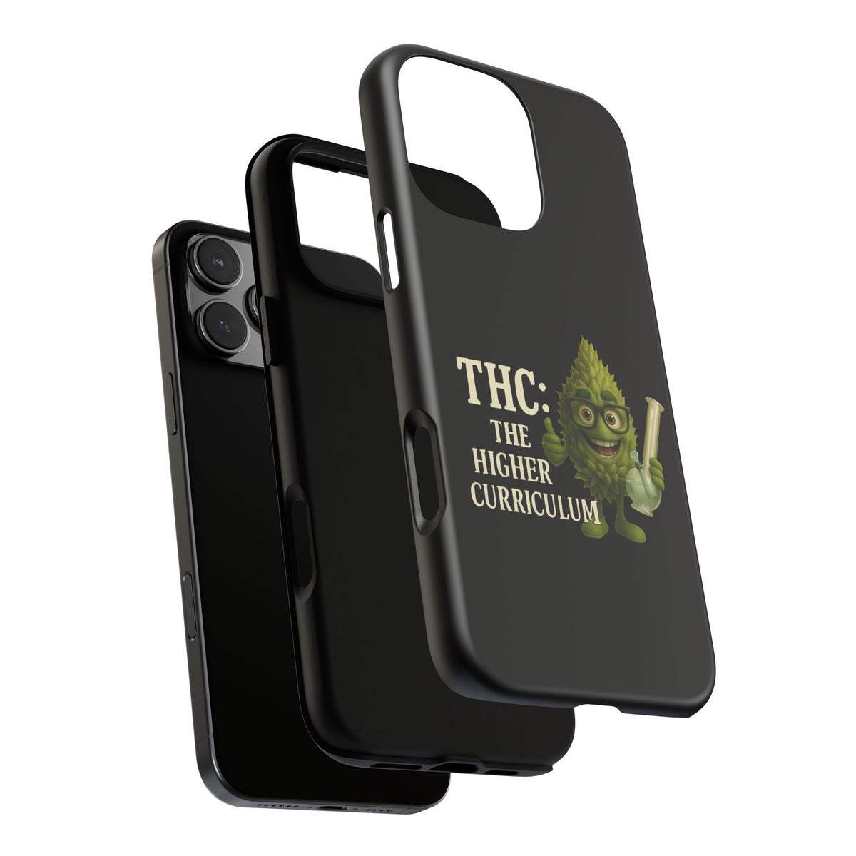 THC The Higher Curriculum Phone Case – Funny Cannabis Nug Cartoon iPhone Case