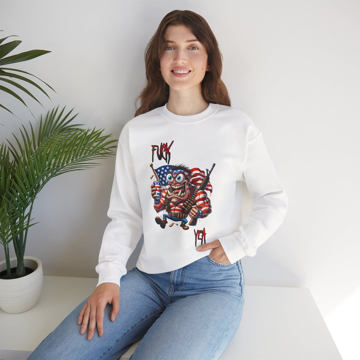 Freedom Maniac “F*** Yea” Crewneck Sweatshirt
