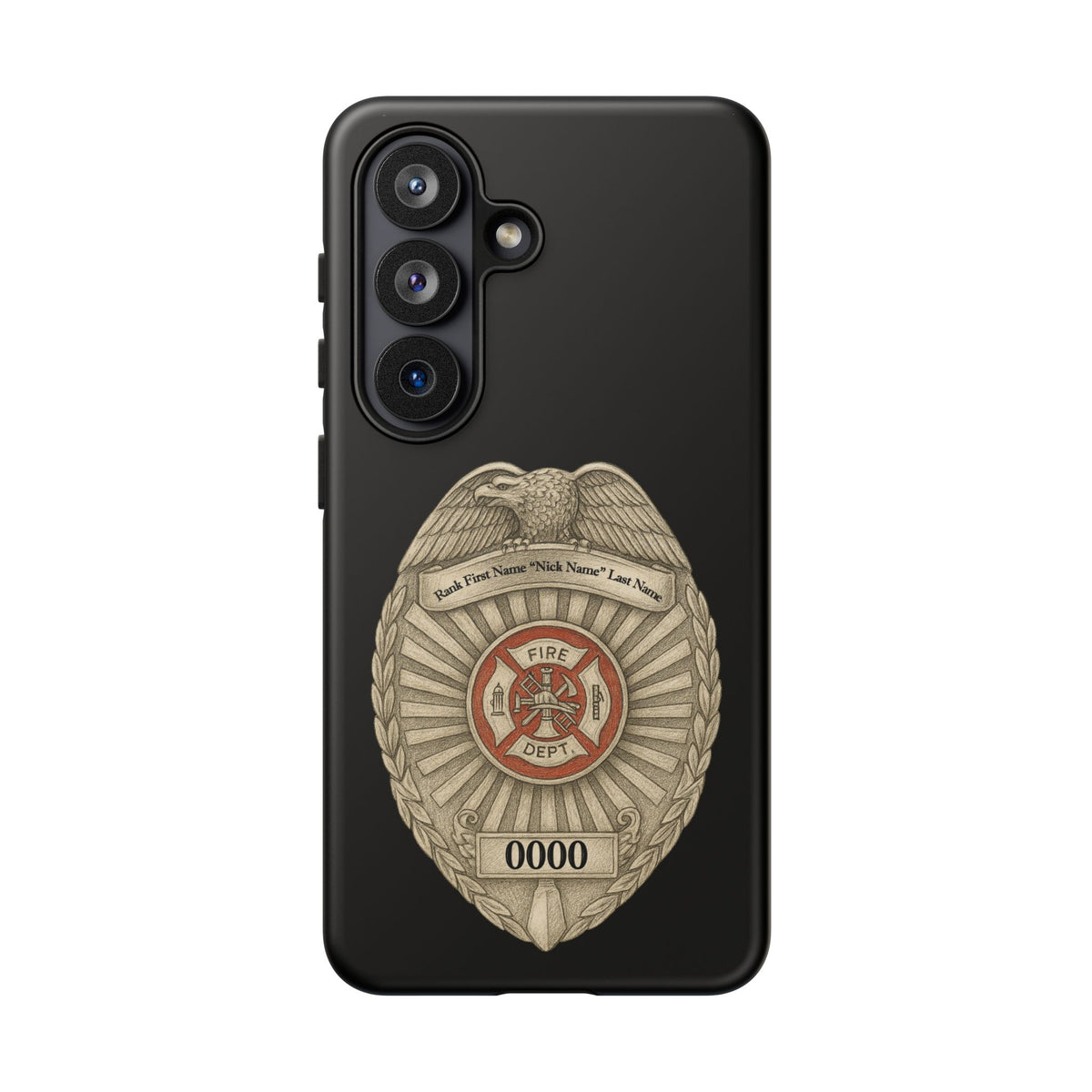 Firefighter Badge Phone Case – Personalized Dept. Emblem Tough Case