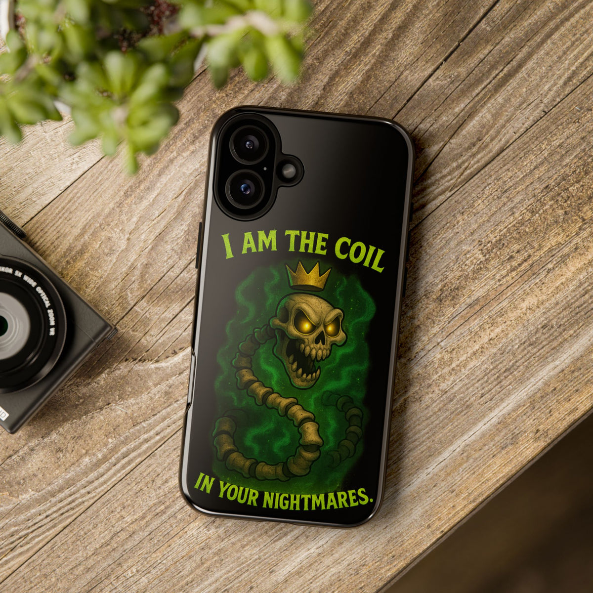 Tough Cases — “I Am The Coil In Your Nightmares” Skull Snake Shockproof Phone Case