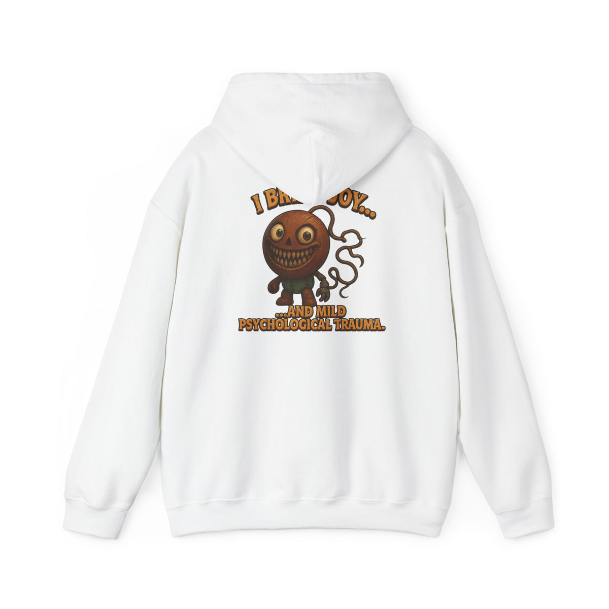 Hoodie — "I Bring Joy" Creepy Candy Character Graphic Pullover
