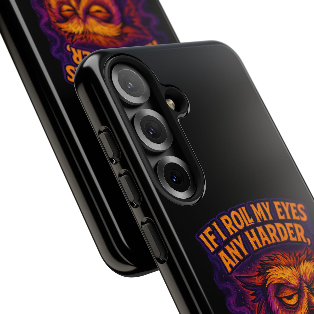 Phone Case — Grumpy Owl 'If I Roll My Eyes Any Harder, I'll Take Flight' Protective Cover
