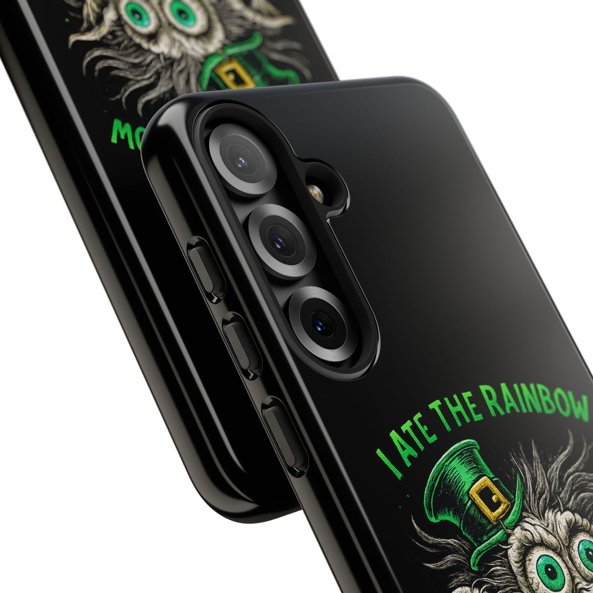 St. Patrick's Horror Phone Case — "I Ate the Rainbow, The Gold Screamed" Lucky Goblin Design