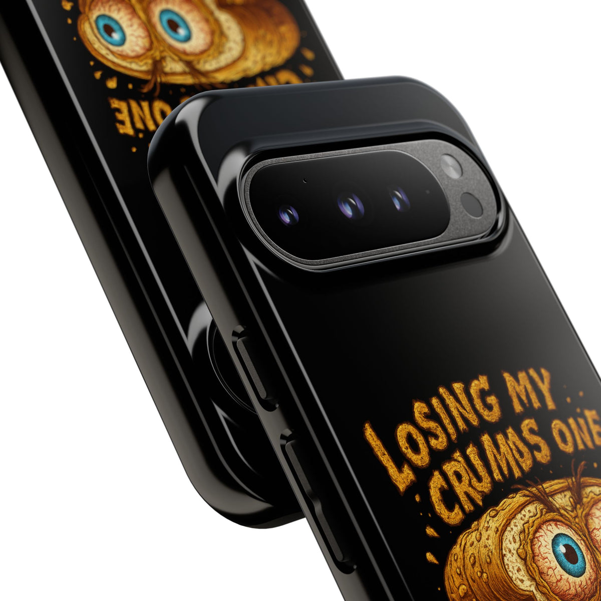 Phone Case — "Losing My Crumbs One Thought at a Time" Funny Retro Bread Illustration