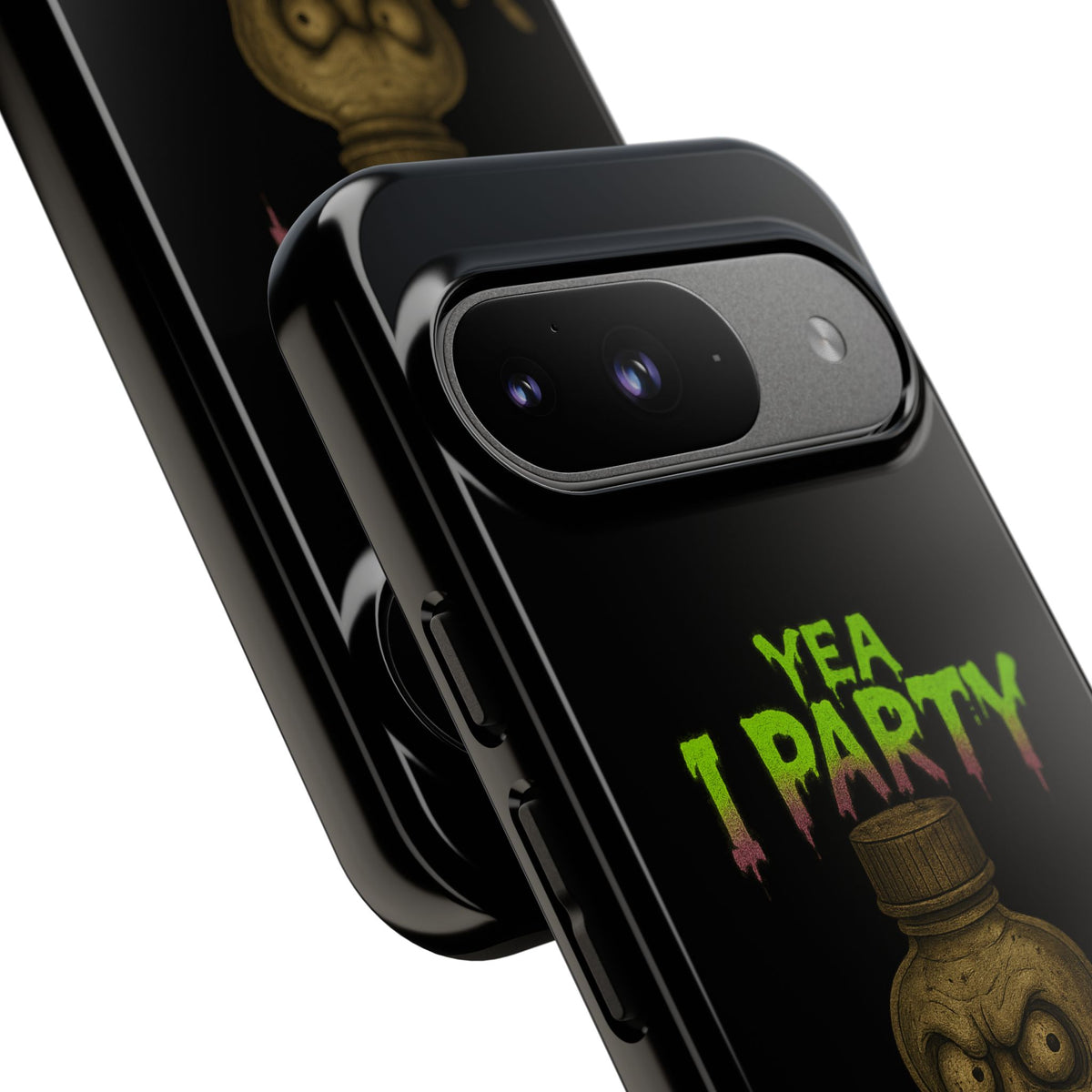 Phone Case — 'Yea I Party' Creepy Baby Bottle Graphic
