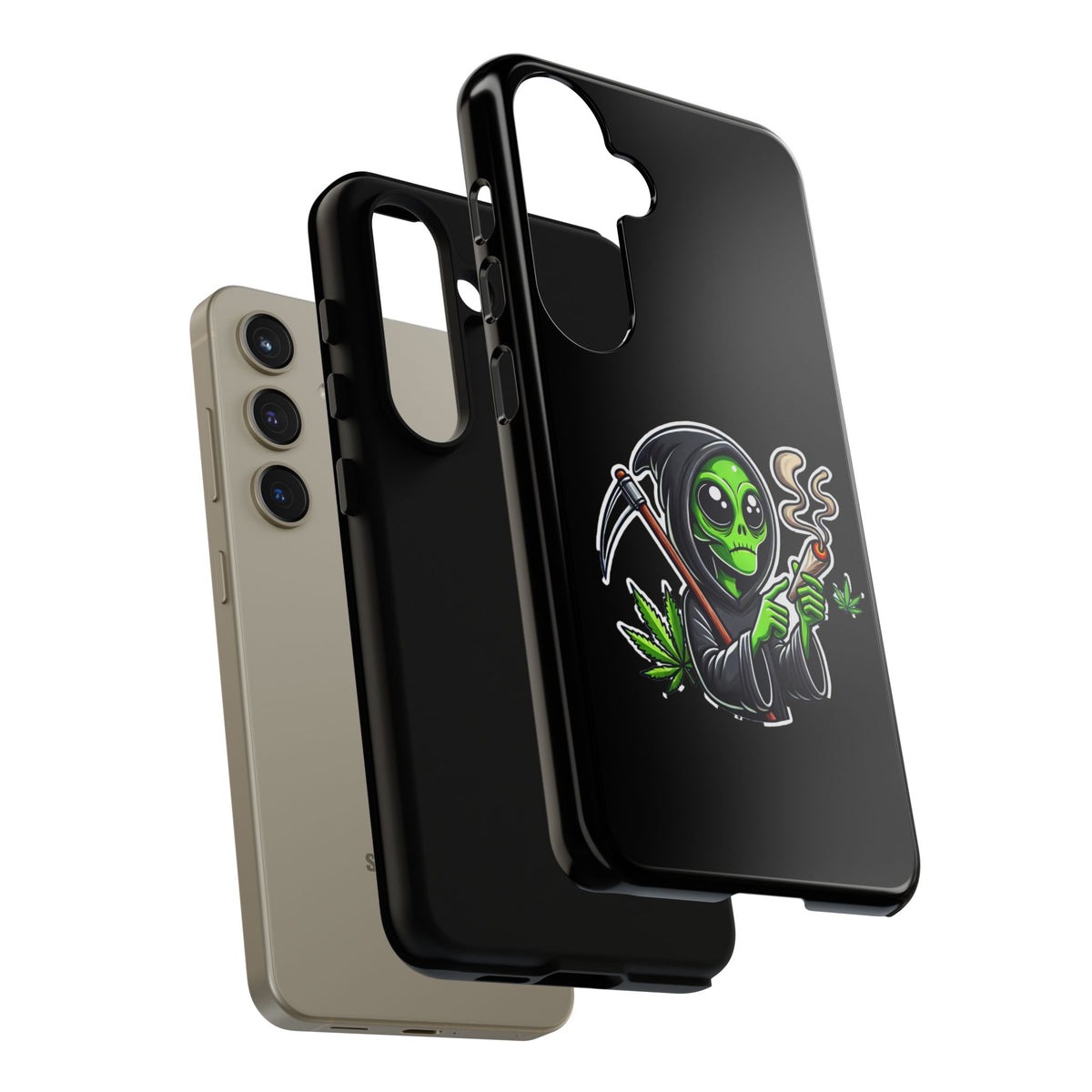 Reaper Alien Phone Case – Cute Grim Reaper Smoking Weed iPhone Case