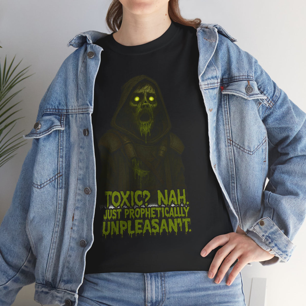 Toxic? Nah Grim Reaper Tee | Spooky Skull Hood Graphic
